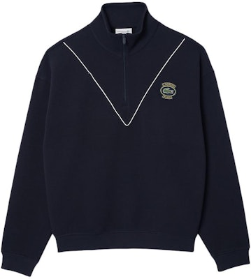 Lacoste Badge Mock Neck Pullover Sweatshirt Deep Abyss Blue. SH7386-HDE Buy Lacoste Badge Mock Neck Pullover Sweatshirt Deep Abyss Blue. SH7386-HDE