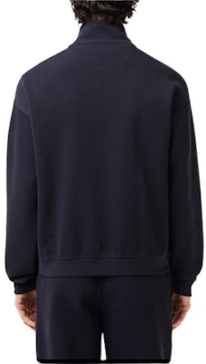 Lacoste Badge Mock Neck Pullover Sweatshirt Deep Abyss Blue. SH7386-HDE Shop Lacoste Badge Mock Neck Pullover Sweatshirt Deep Abyss Blue. SH7386-HDE