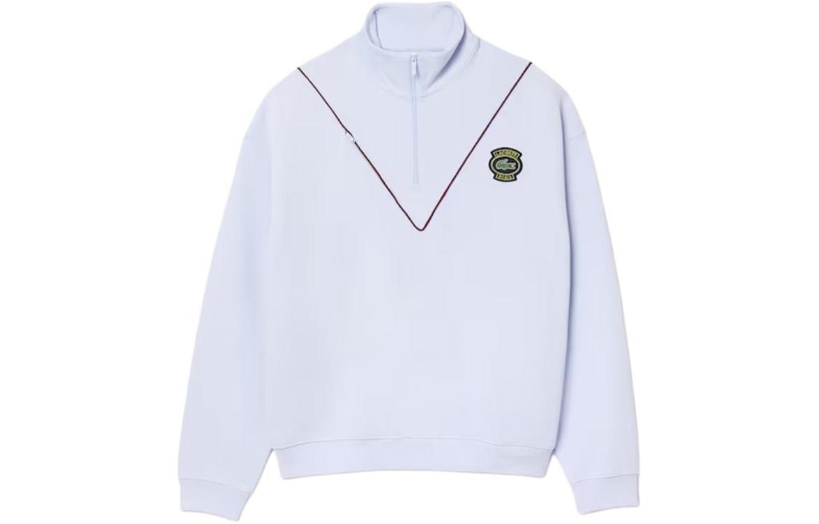 Order LACOSTE  Badge Stand Collar Pullover Sweatshirt - Phoenix Blue. SH7386-J2G