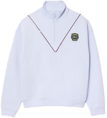 LACOSTE Badge Stand Collar Pullover Sweatshirt - Phoenix Blue. SH7386-J2G Order LACOSTE Badge Stand Collar Pullover Sweatshirt - Phoenix Blue. SH7386-J2G