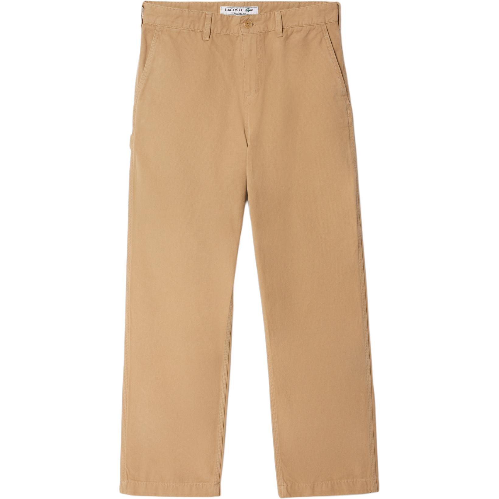 LACOSTE  Beige Casual Straight-Leg Pants - Comfortable & Minimalist Style HH3903-02S