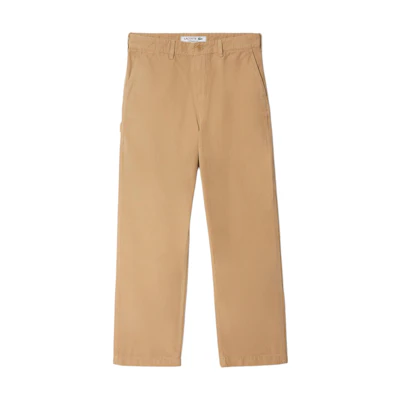 LACOSTE Beige Casual Straight-Leg Pants - Comfortable & Minimalist Style HH3903-02S