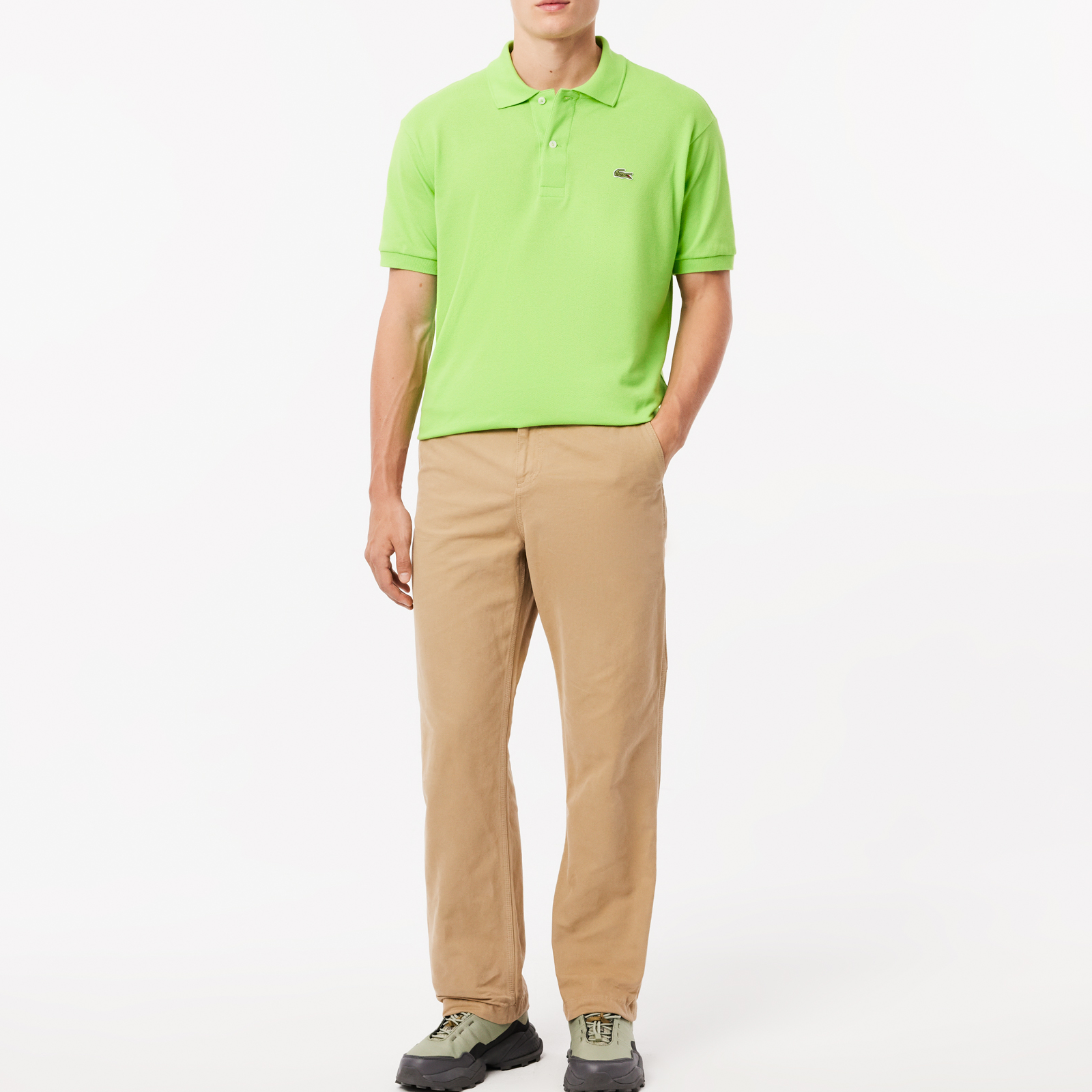 Lookbook LACOSTE  Beige Casual Straight-Leg Pants - Comfortable & Minimalist Style HH3903-02S