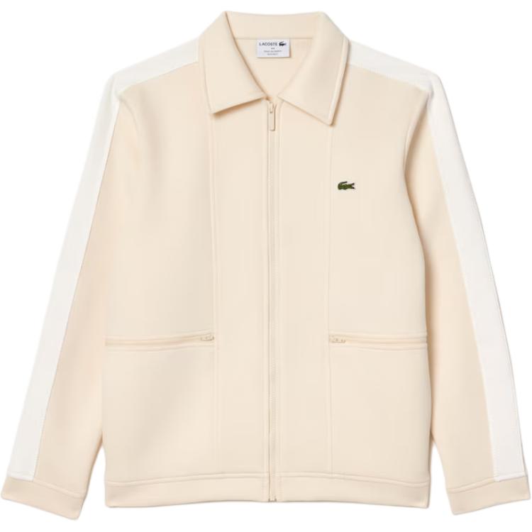 LACOSTE  Beige Embroidered Long-Sleeve Polo Collar Jacket. SH3862-IBH 圖 2
