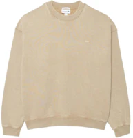Order LACOSTE Beige Oversized Crewneck Pullover Sweatshirt Long Sleeve SH2837-02S