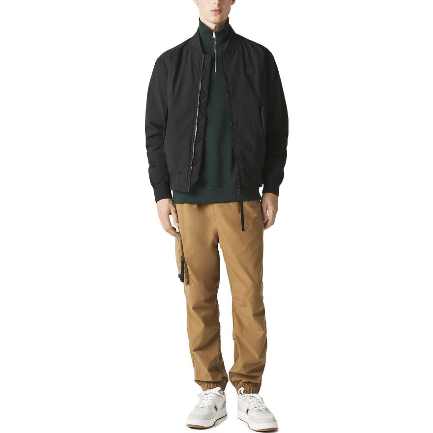 Lookbook LACOSTE 黑色飛行夾克 - 素色立領外套 BH0549-031