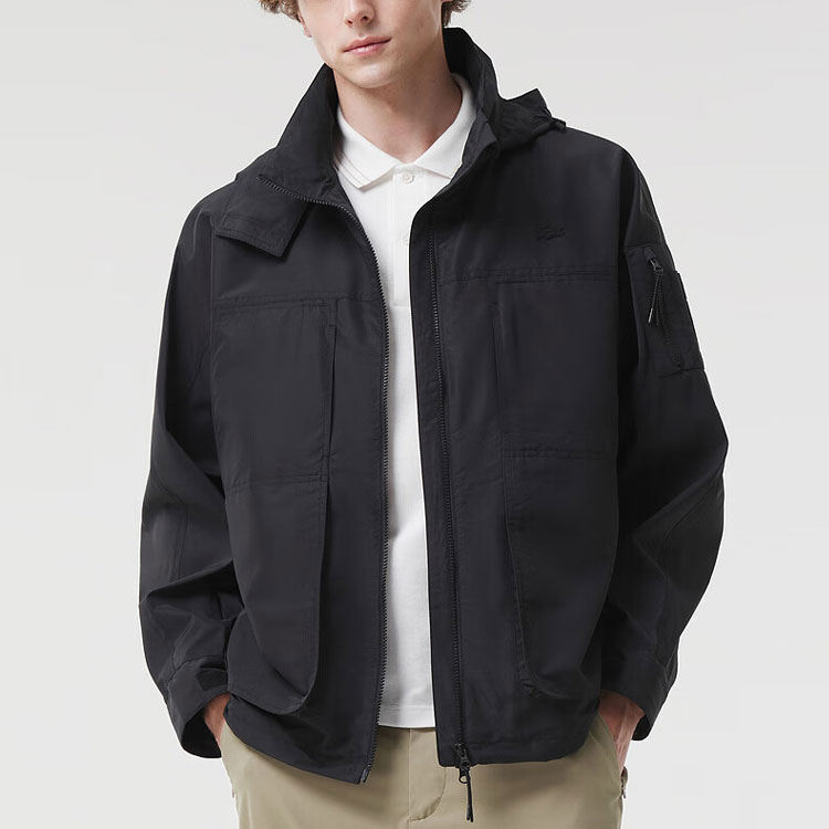 LACOSTE  Black Casual Jacket - Solid Color Block Design BH3767-031 圖 4