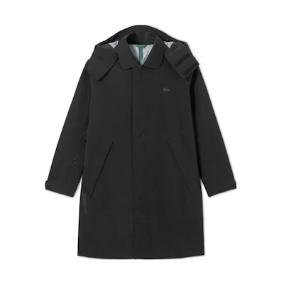 LACOSTE Black Casual Mid-Length Hooded Jacket BH2578