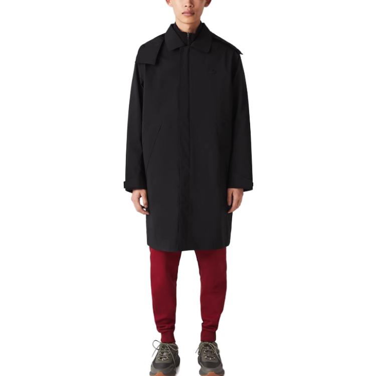LACOSTE  Black Casual Mid-Length Hooded Jacket BH2578 圖 3