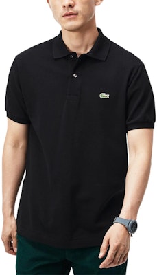 LACOSTE 黑色棉質標誌休閒短袖POLO衫 L1212-031 Shop LACOSTE 黑色棉質標誌休閒短袖POLO衫 L1212-031