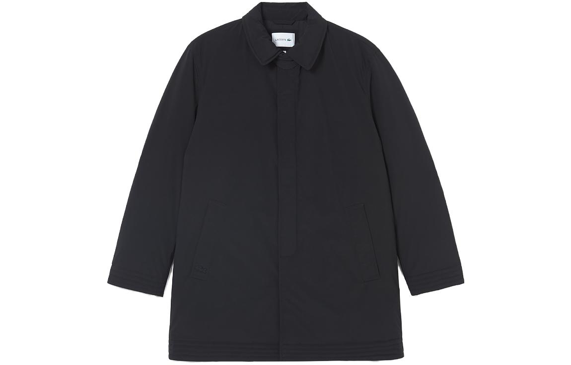 LACOSTE  Black Down Jacket with Solid Color and Stand Collar. BH6809-031 圖 2