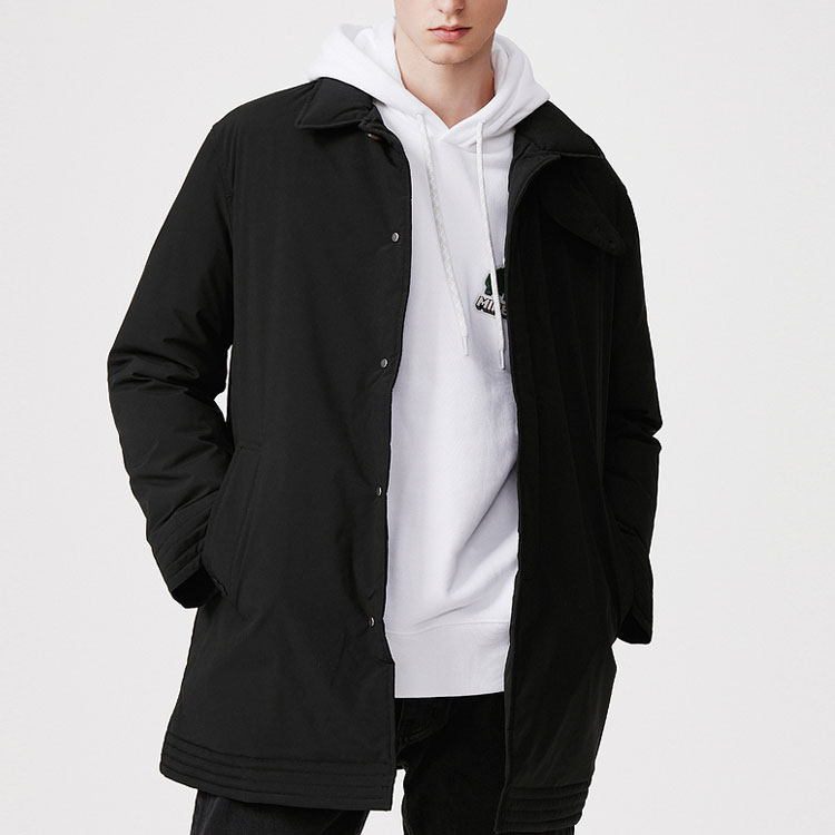 LACOSTE  Black Down Jacket with Solid Color and Stand Collar. BH6809-031 圖 3