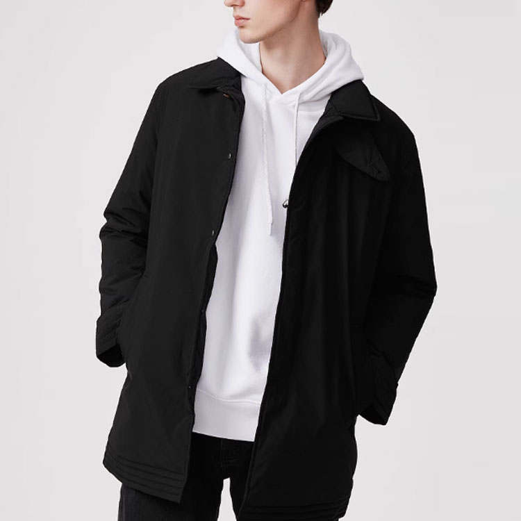 LACOSTE  Black Down Jacket with Solid Color and Stand Collar. BH6809-031 圖 5