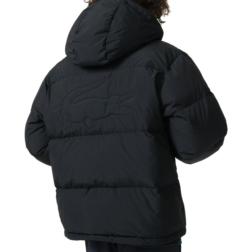 LACOSTE  Black Hooded Down Jacket Warm Solid Color Winter Coat. BH6245-031 圖 4