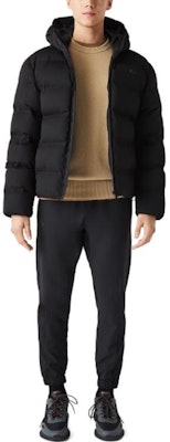 LACOSTE 黑色連帽羽絨外套 - 保暖極簡設計 BH4462 Shop LACOSTE 黑色連帽羽絨外套 - 保暖極簡設計 BH4462