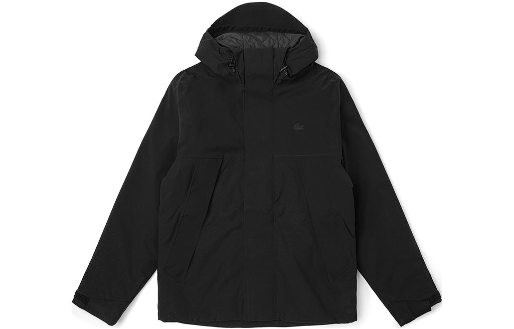 Order LACOSTE 黑色Logo連帽外套SS22 寬鬆版型休閒穿搭外套. BH2513-031