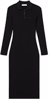 LACOSTE Black Long-Sleeve Slim Fit Polo Dress EF0632-031 LACOSTE Black Long-Sleeve Slim Fit Polo Dress EF0632-031