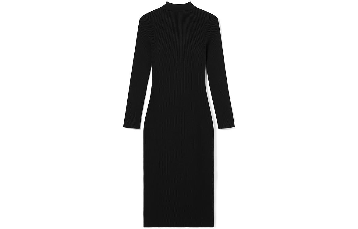 Lookbook LACOSTE  Black Long-Sleeve Slim Fit Polo Dress EF0632-031