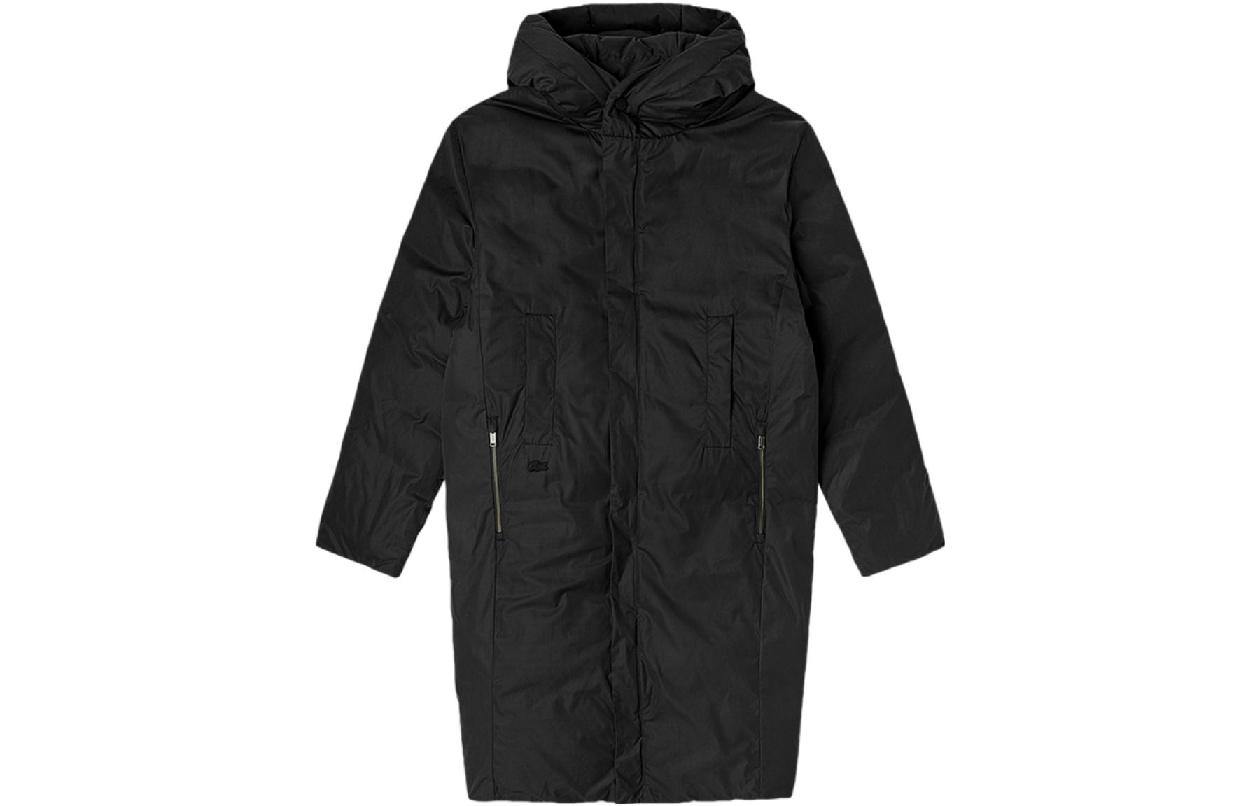 LACOSTE  Black Long Down Jacket with Hood - Warm and Minimalist Design. BH0509-EL6 圖 2