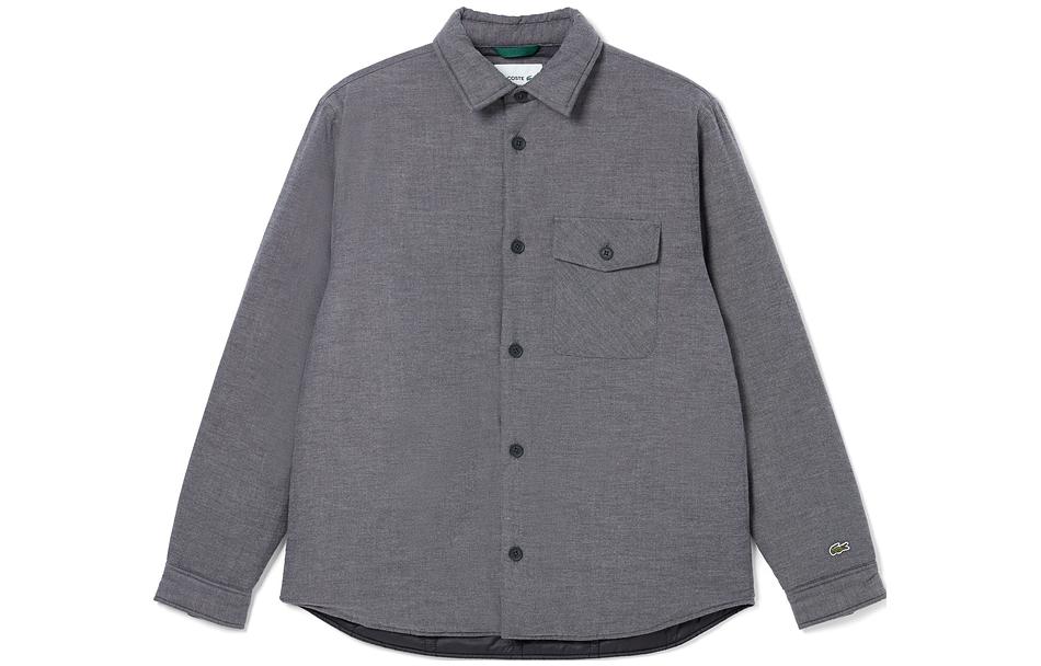 Order LACOSTE  Black Loose Fit Buttoned Collar Shirt CH5973-031