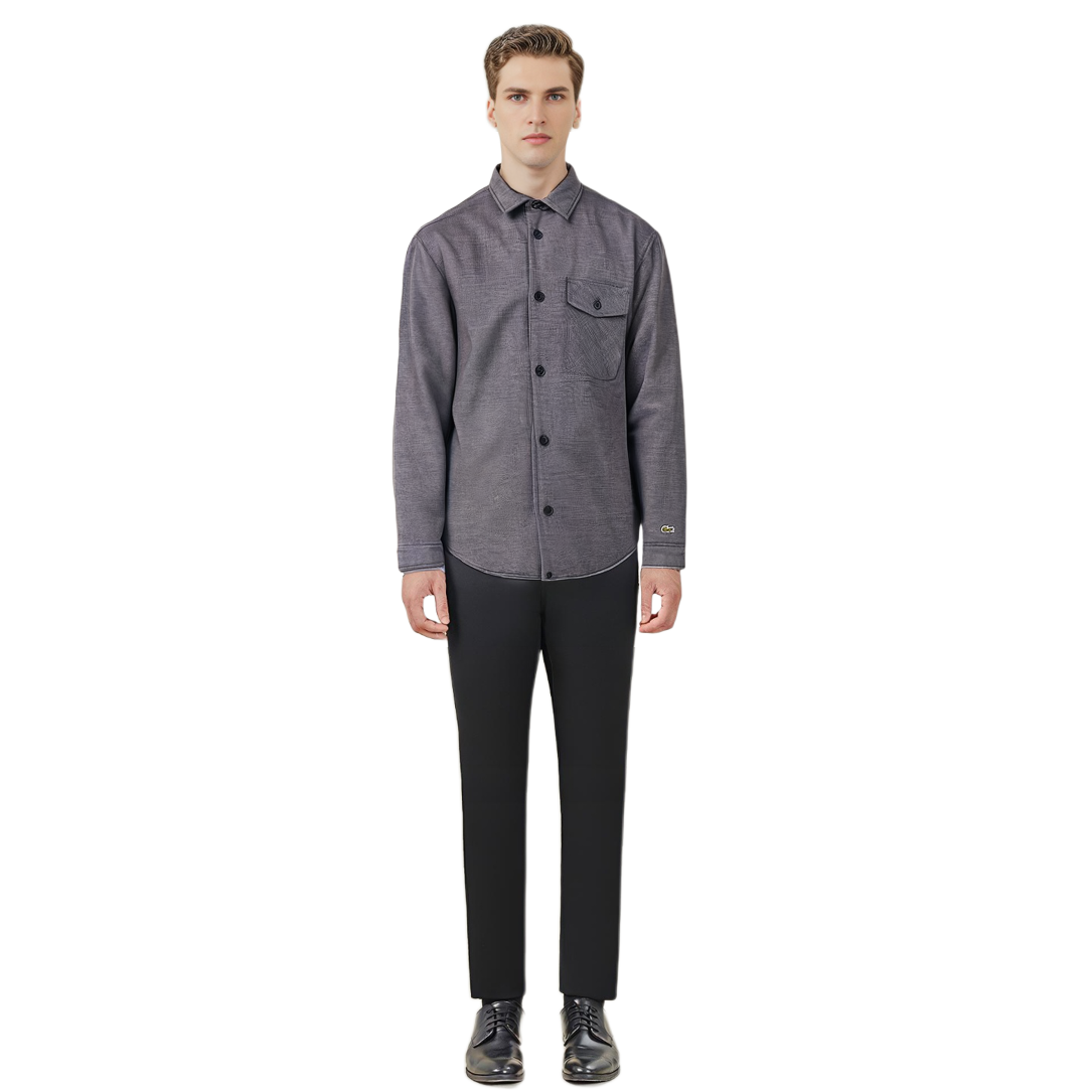 Details for LACOSTE  Black Loose Fit Buttoned Collar Shirt CH5973-031