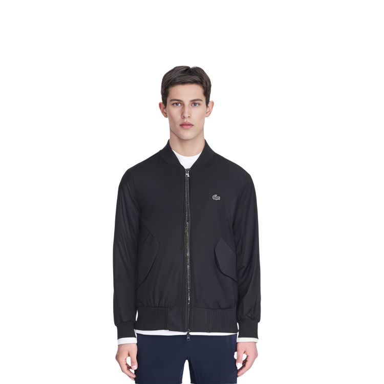 Purchase LACOSTE 黑色商务休闲棒球领拉链夹克 BH4455