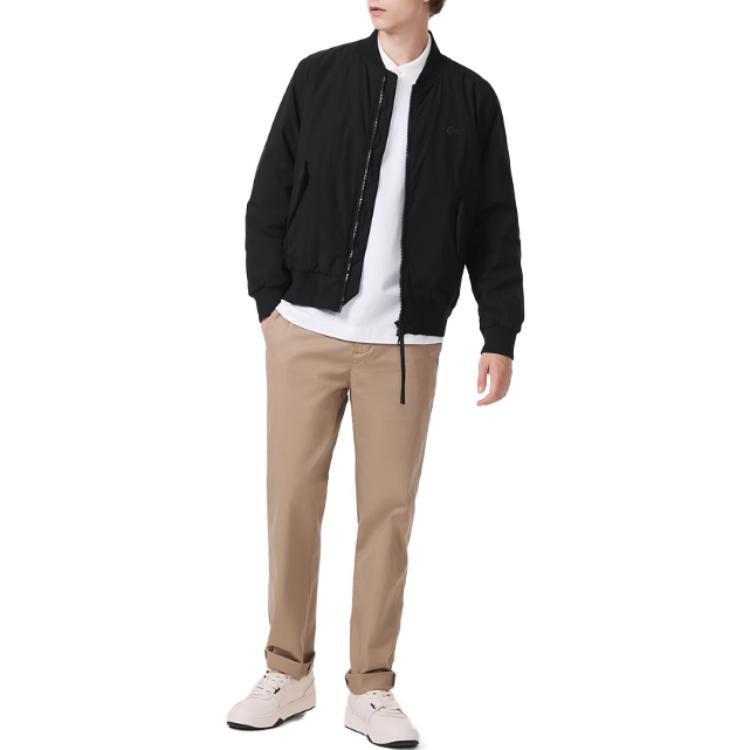 Purchase LACOSTE Jaket Kasual Hitam Polos Hangat dengan Resleting. BH5956-031
