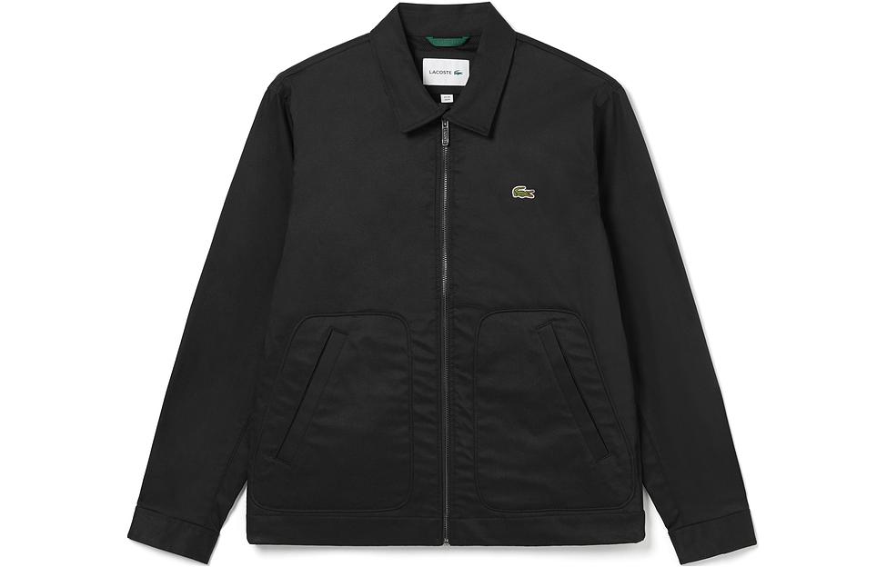 LACOSTE  Black Water-Resistant Casual Zip-Up Jacket with Classic Design BH1159-031