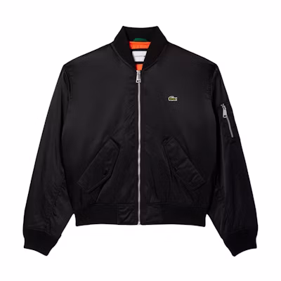 LACOSTE Black Waterproof Solid Aviator Jacket. BH7165-031