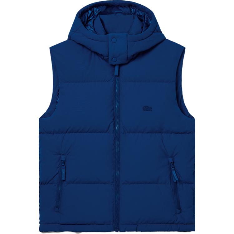 Lookbook ラコステ ブルー デタッチャブルフード付きパファーベスト BH1611-SIY
