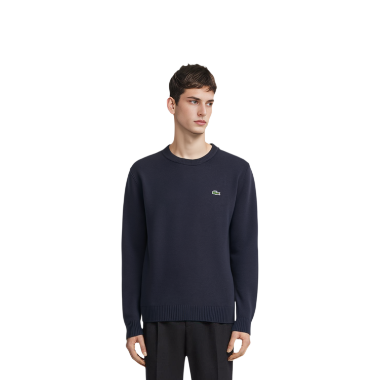 Details for LACOSTE Sweater Wol Lengan Panjang Biru Bordir AH1988166