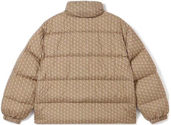 LACOSTE Brown Printed Down Jacket with Warm Full Zip and Stand Collar. BH6375 Lookbook LACOSTE Brown Printed Down Jacket with Warm Full Zip and Stand Collar. BH6375