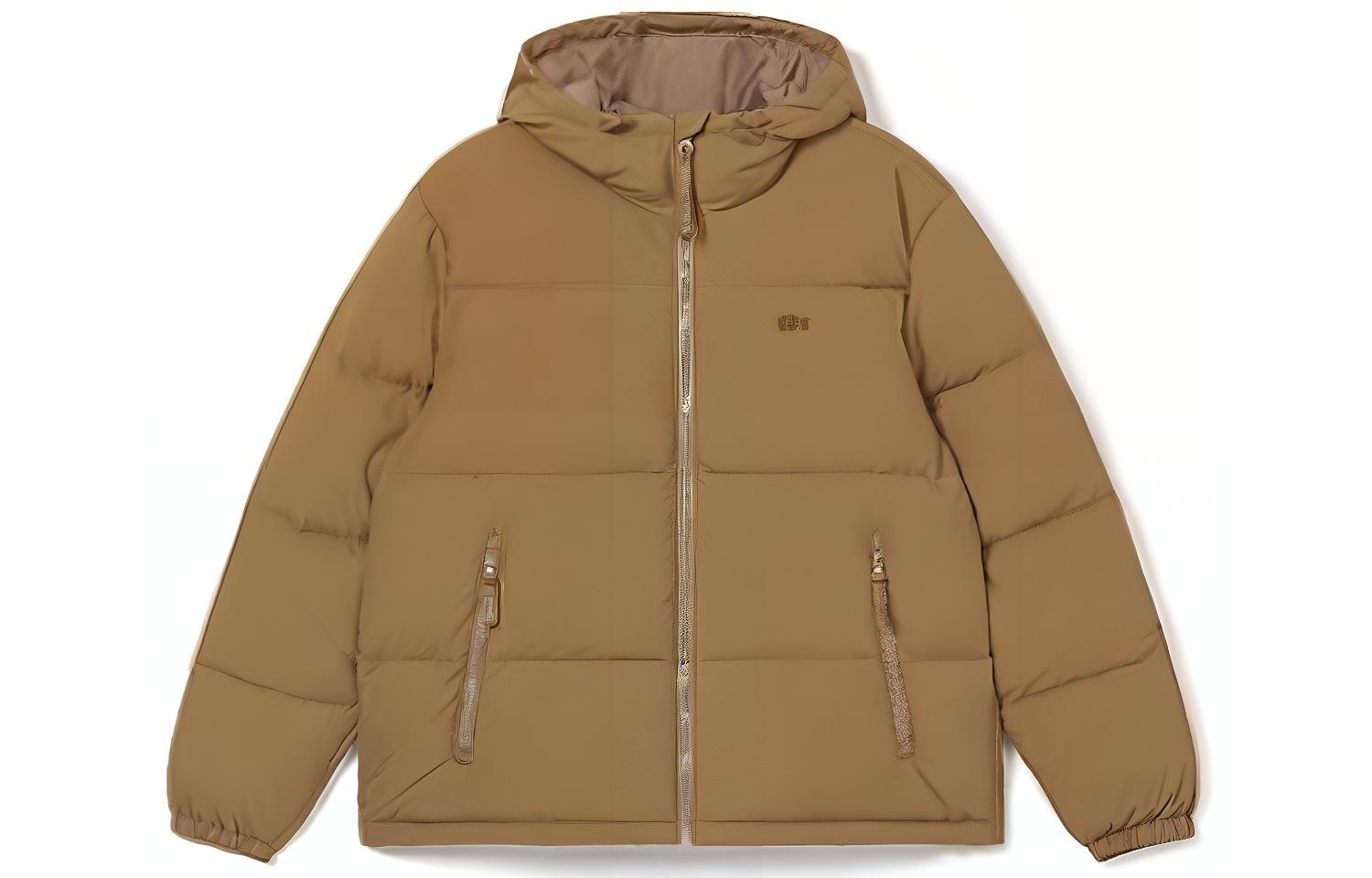 LACOSTE  Brown Solid Color Hooded Down Jacket - Casual & Warm. BH4484-ZOW 圖 2