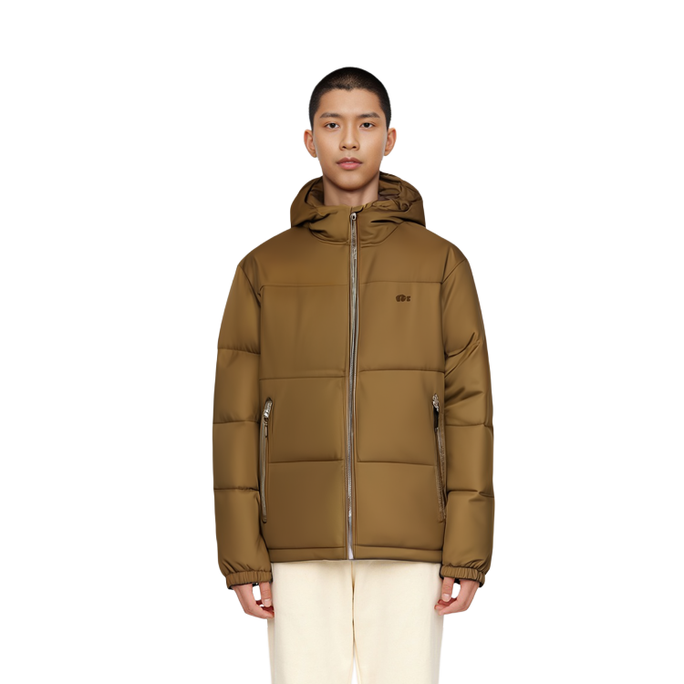LACOSTE  Brown Solid Color Hooded Down Jacket - Casual & Warm. BH4484-ZOW 圖 6