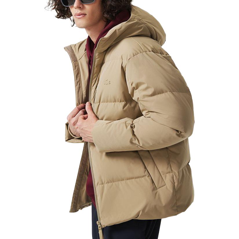 LACOSTE  Camel Hooded Zip-Up Cotton Jacket Winter Coat. BH8530-CB8 圖 4