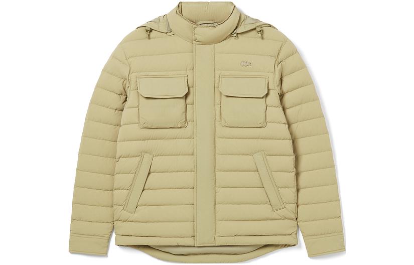 Order LACOSTE Jaket Tebal Camel dengan Hoodie Dapat Dilepas – Hangat & Gaya. BH8537-CB8