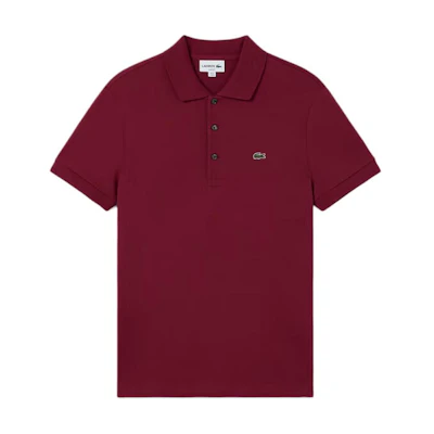 LACOSTE Casual Business Short Sleeve Polo Shirt Bordeaux Red. PH6348-476
