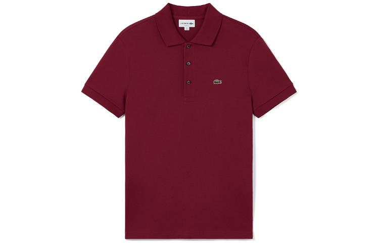 Order LACOSTE  Casual Business Short Sleeve Polo Shirt Bordeaux Red. PH6348-476