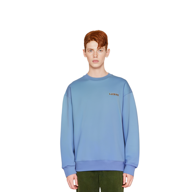 Purchase LACOSTE  Casual Crewneck Long Sleeve Sweatshirt Blue. SH9229 TFI