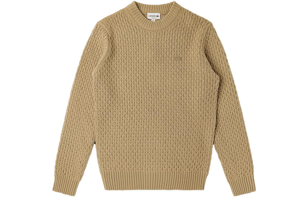 Order LACOSTE  Casual Knit Sweater in Light Khaki - Warm & Comfortable. AH6799-GE2