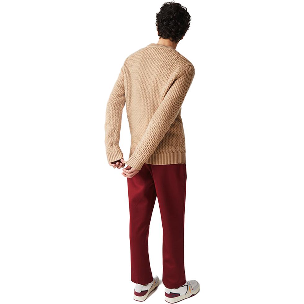 Shop LACOSTE  Casual Knit Sweater in Light Khaki - Warm & Comfortable. AH6799-GE2