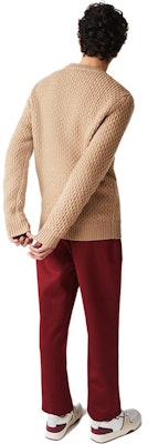 LACOSTE Casual Knit Sweater in Light Khaki - Warm & Comfortable. AH6799-GE2 Shop LACOSTE Casual Knit Sweater in Light Khaki - Warm & Comfortable. AH6799-GE2