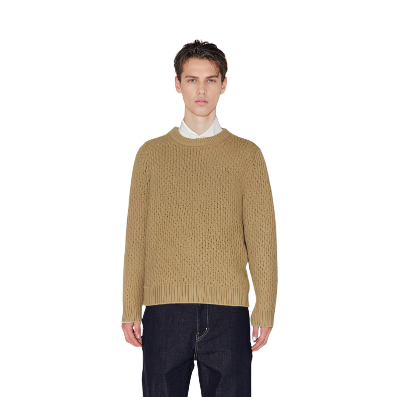 Purchase LACOSTE  Casual Knit Sweater in Light Khaki - Warm & Comfortable. AH6799-GE2