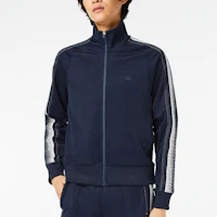 Purchase LACOSTE Casual Stand Collar Sweatshirt Jacket in Dark Blue. SH5365