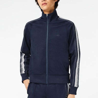 LACOSTE Jaket Sweatshirt Kerah Standar Kasual Warna Biru Tua. SH5365 Purchase LACOSTE Jaket Sweatshirt Kerah Standar Kasual Warna Biru Tua. SH5365