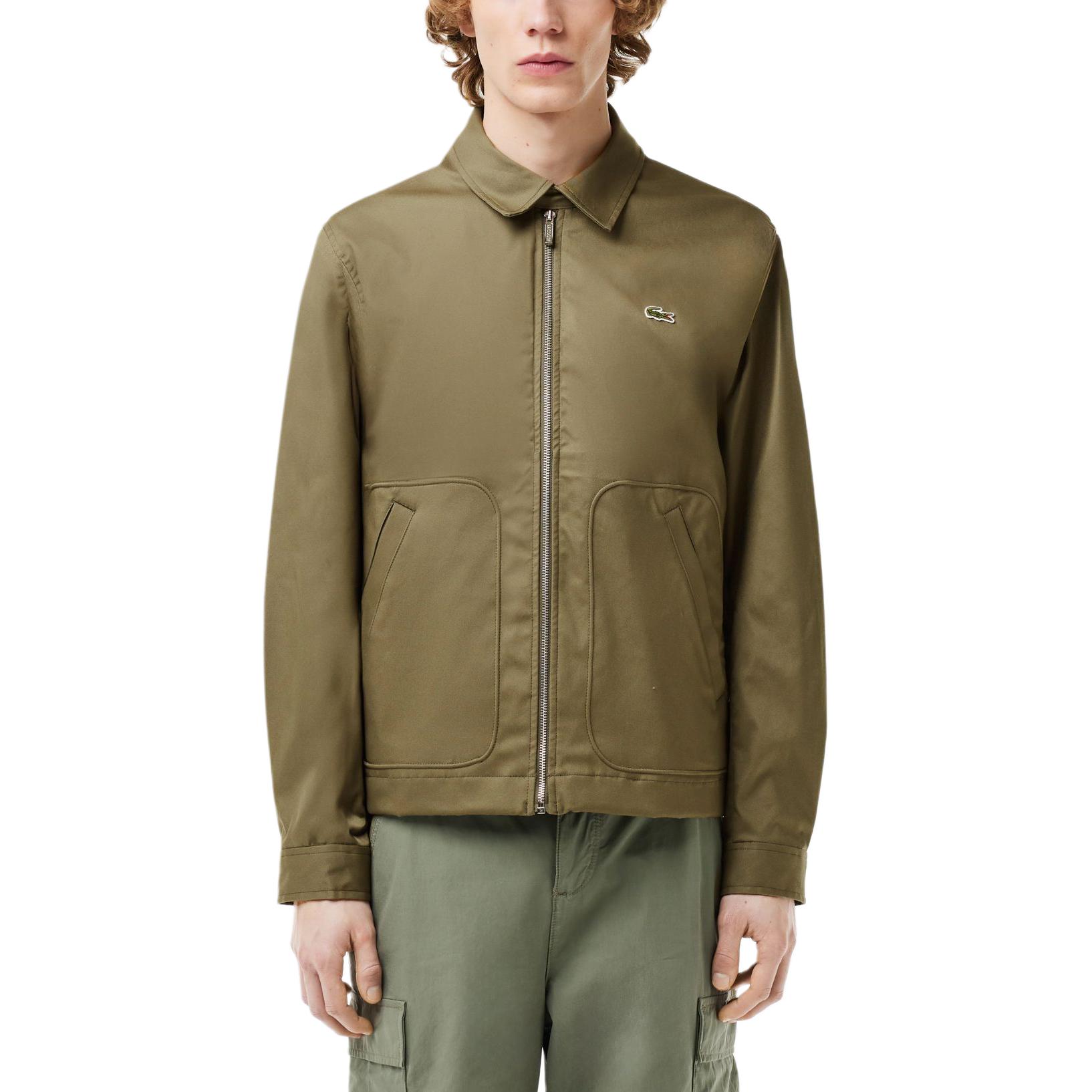 Lookbook LACOSTE  Casual Zip-Up Jacket Khaki Green. BH7198-316