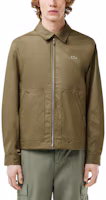 Lookbook LACOSTE 休閒拉鏈外套 卡其綠色 BH7198-316