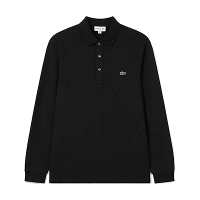 LACOSTE Classic Fit Breathable Long Sleeve Polo Shirt with Embroidered Logo. PH6254