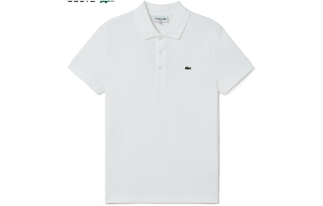 Shop LACOSTE 經典版透氣刺繡LOGO POLO衫。 PH6348