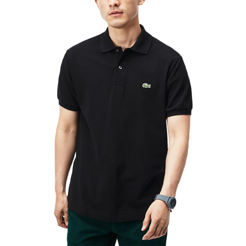 Shop LACOSTE 經典純棉刺繡Logo Polo衫 - 透氣時尚款式。 L1212